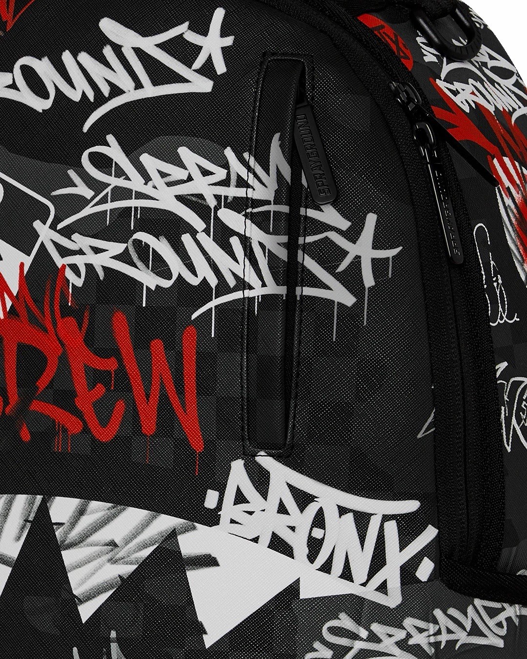 SPRAYGROUND LIMITED EDITION BACKPACK TAGGED UP BLACK RED GRAFFITI BANDIT BRANDED