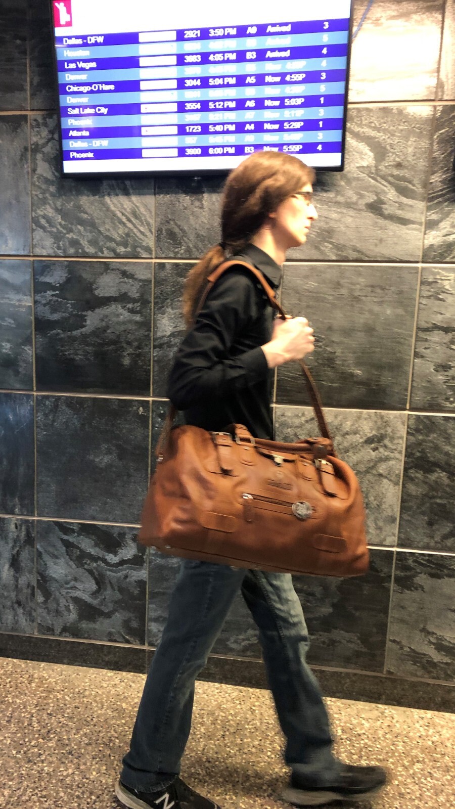 full grain leather duffle bag new cognac color