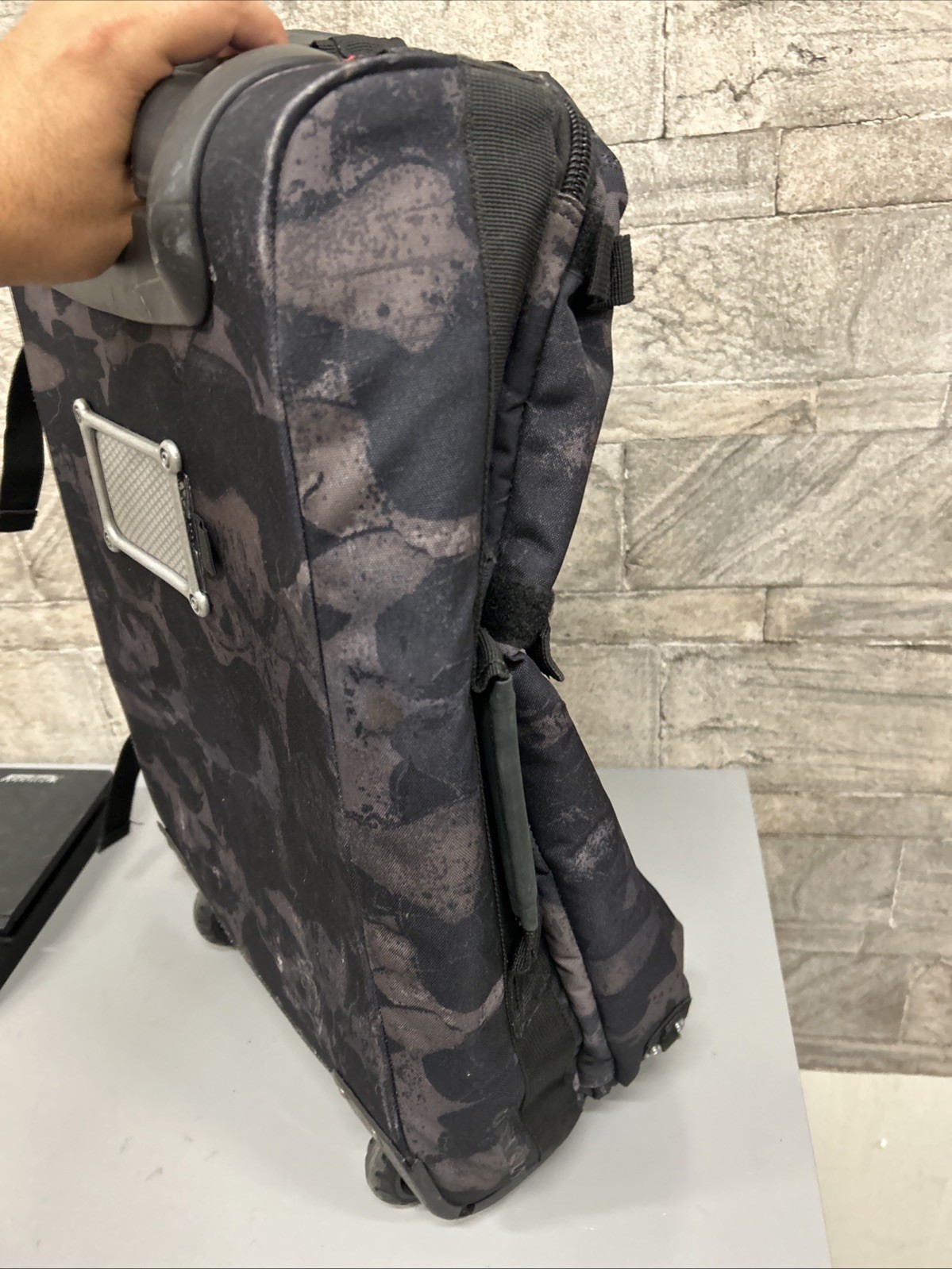 Oakley Tactical Field Gear Rolling Luggage Bag Night Camo RARE