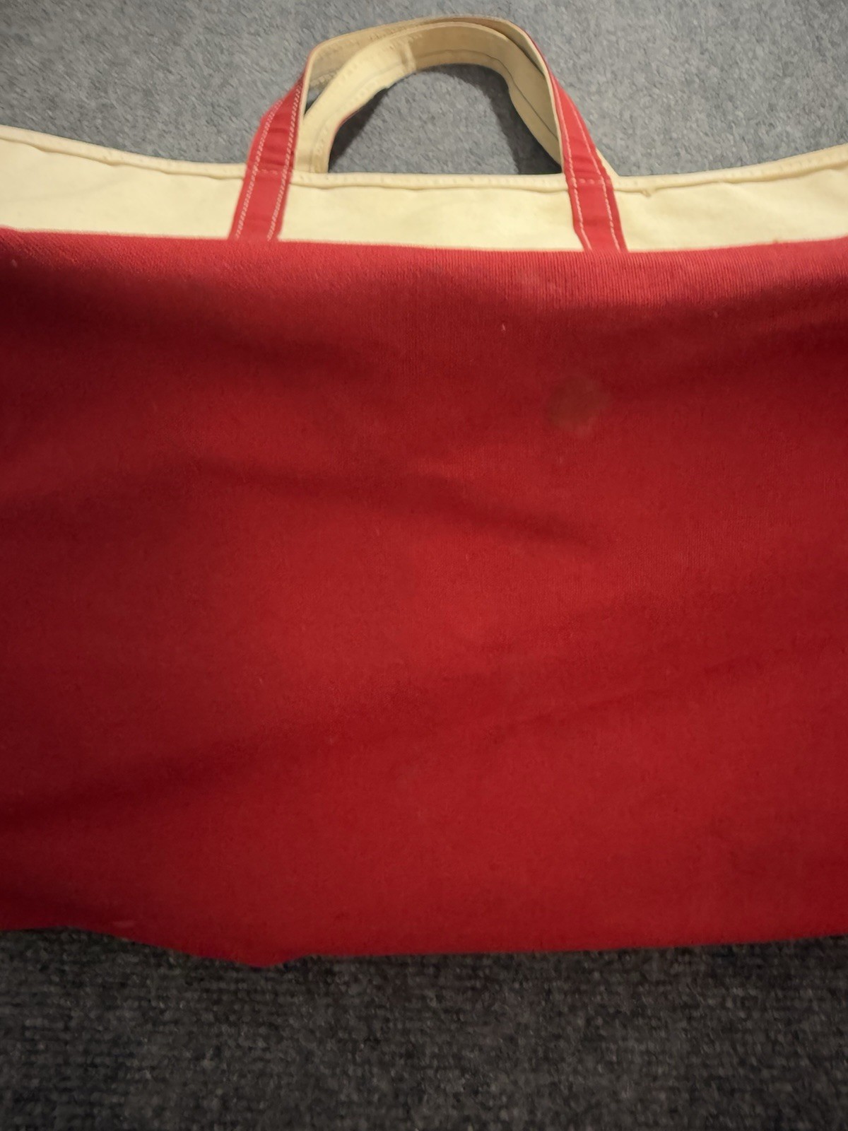 Vintage L.L. Bean Boat And Tote Bag Multi Color Canvas XL Zipper