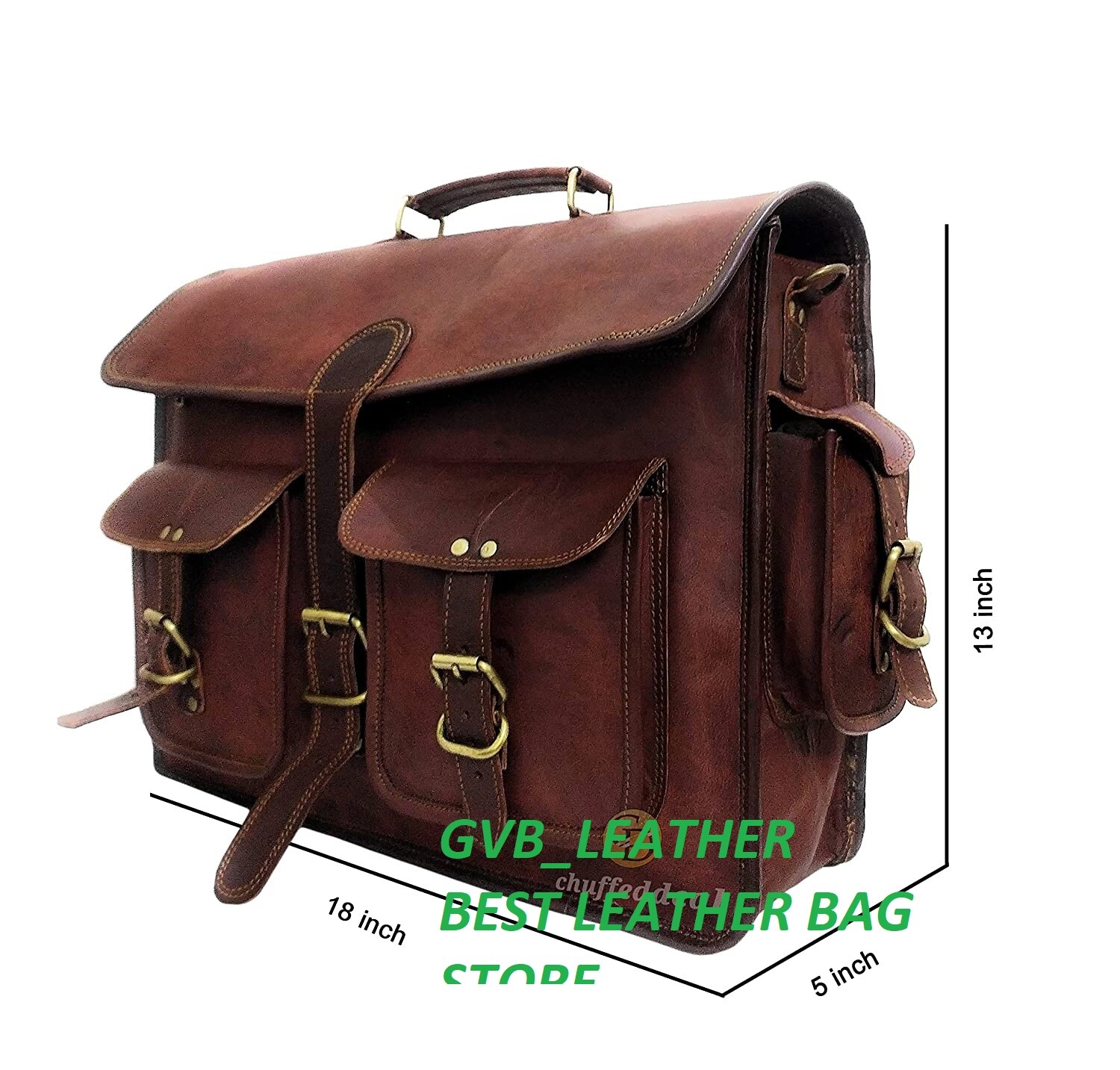 Men’s Seller Handmade Leather Messenger Shoulder Bag Cross Body Laptop Case