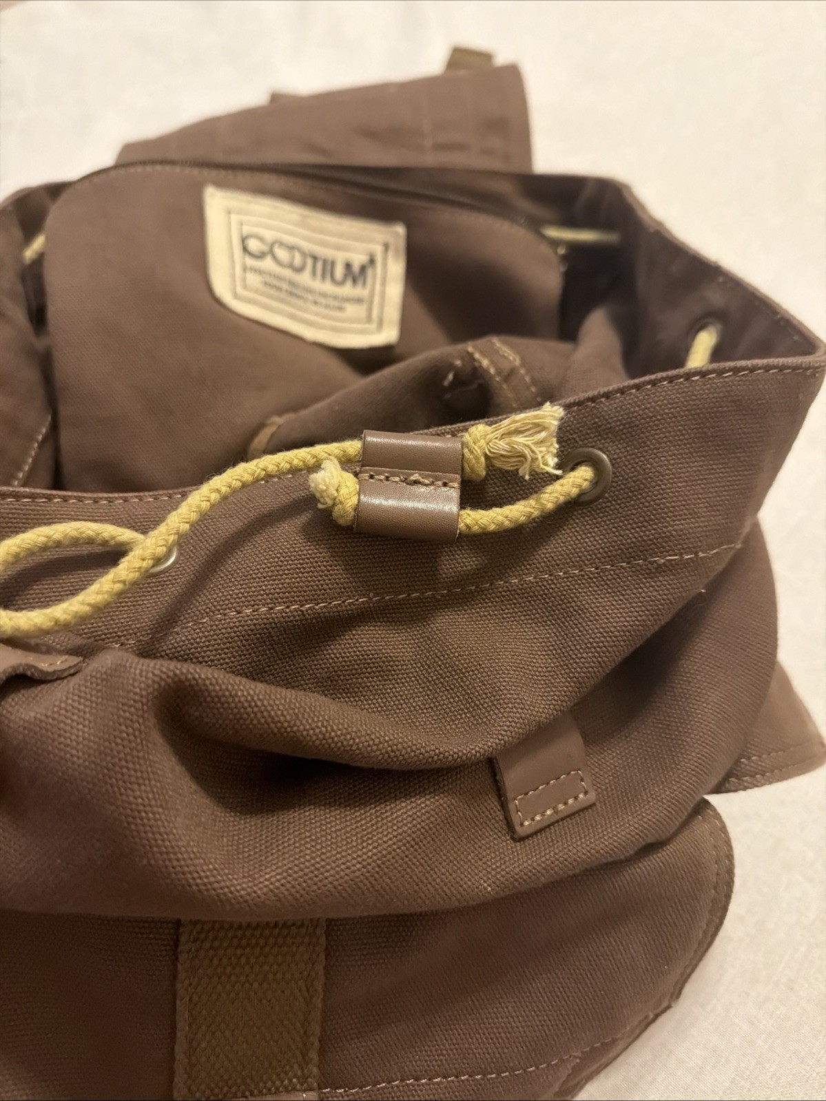 GOOTIUM 21101AMG High-Density Canvas Backpack Rucksack Field Tan