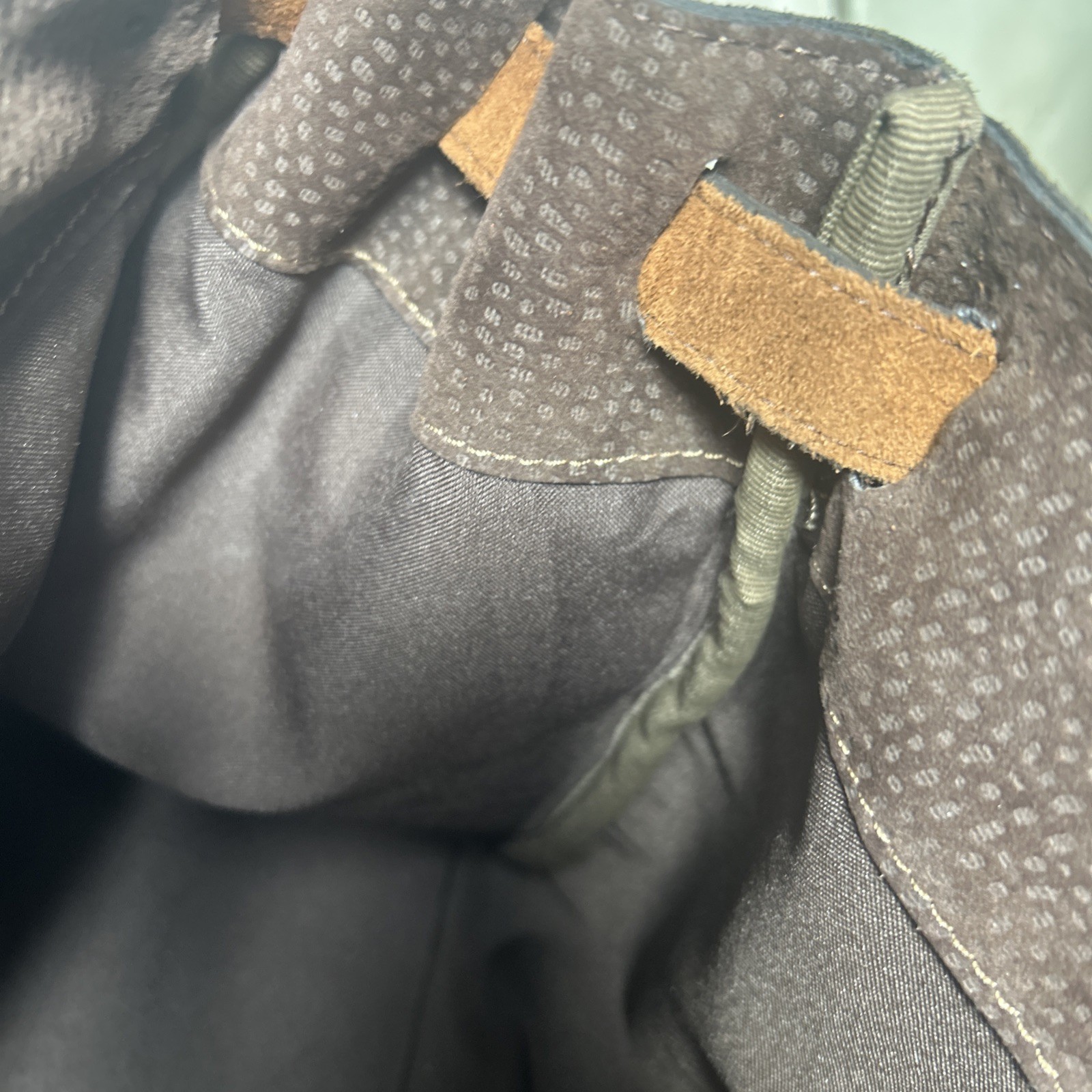 Weekender Overnight Bag Suede Green Brown Crossbody Argentina Free Ship!Rare!