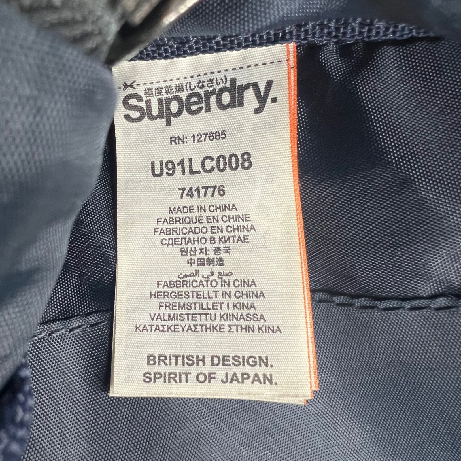 Superdry Japan Outdoor Quilted Denim Backpack Rugged Streetwear