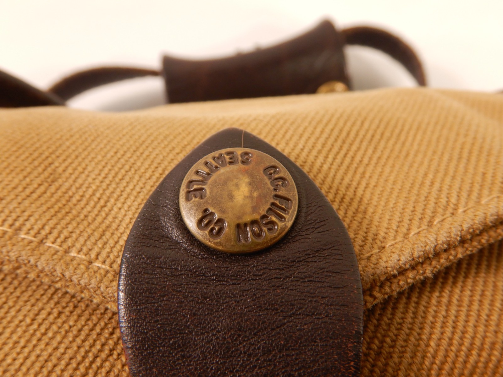 Filson 70257 Tan Rugged Twill Briefcase Computer Bag no strap