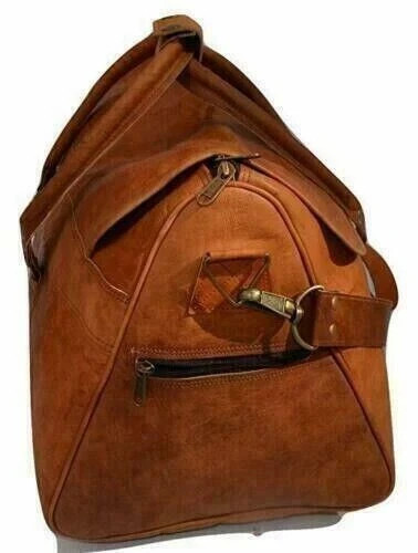 Leather Overnight Bag Travel Duffle Gym Men Vintage Genuine Mens Luggage