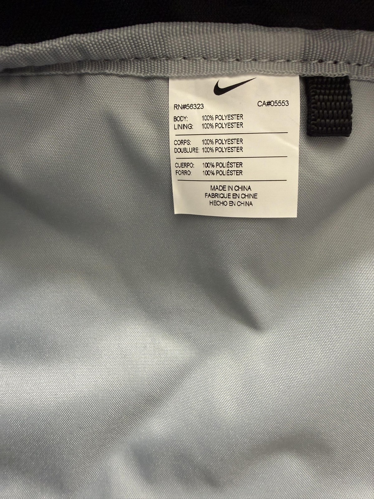 New Nike Backpack Medium Black Gray Camo Swoosh Zip Daypack BA5970 010
