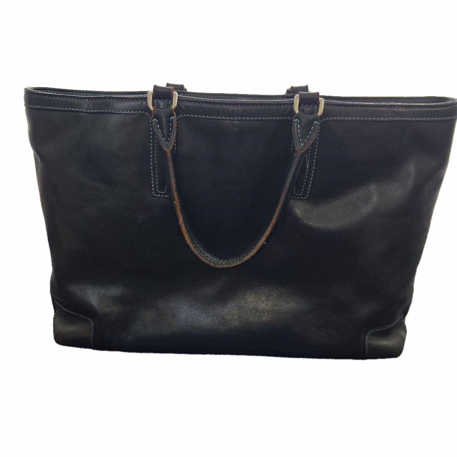 Aniari Leather Business Bag Navy 42x28x12cm Japan