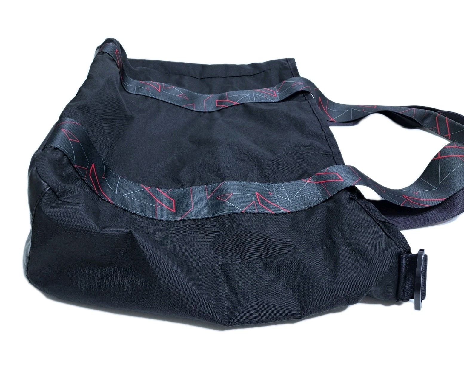 Nike Legend Track Tote Bag With Snap Button Black Red BA4509