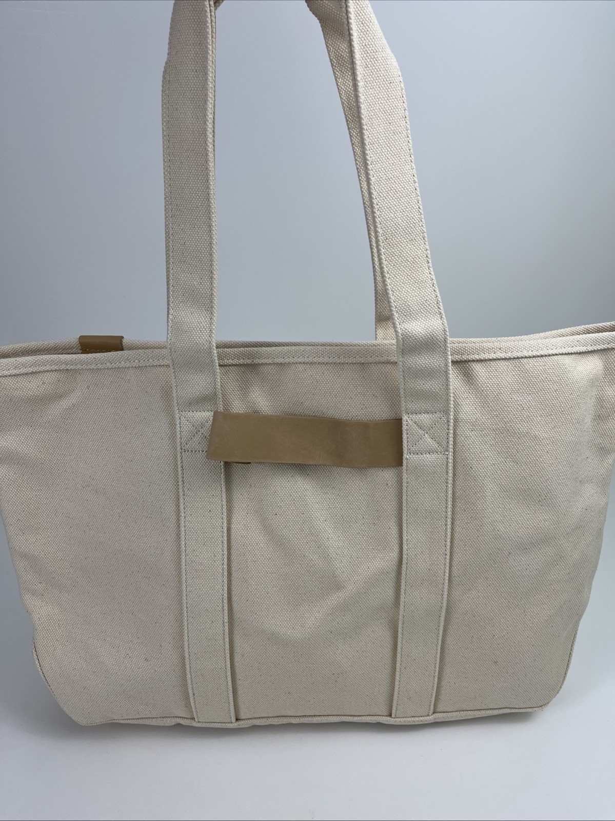 X-Large DULUTH Trading Canvas Travel Bag Weekender Shoulder Tote Beige Cream New