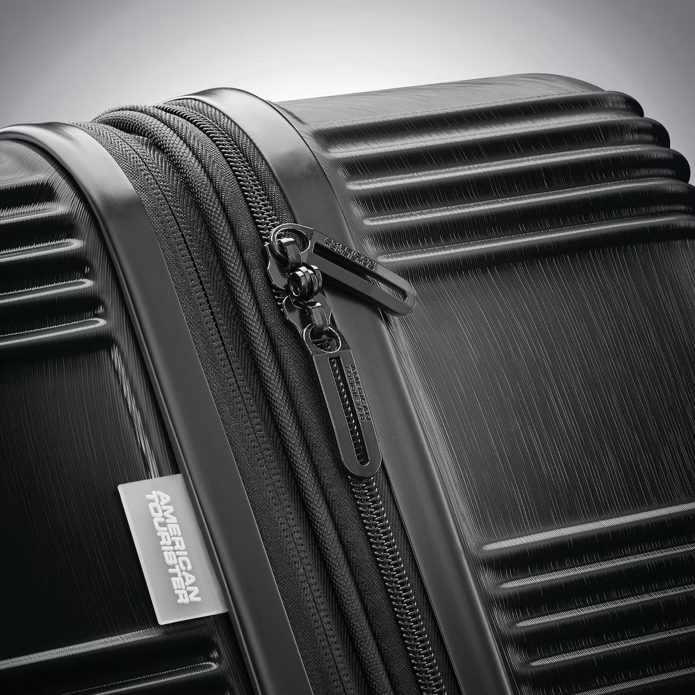American Tourister Luggage Suitcase Carry On 20″ Spinner Hardside Zip, Black