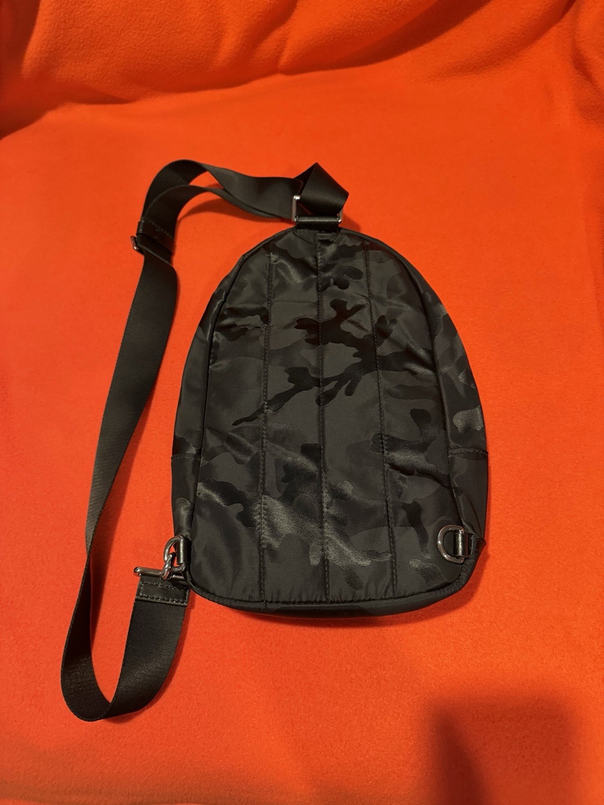 Michael Kors Men’s Black/Blue Camo Sling Crossbody Bag Zip, Adjustable Strap