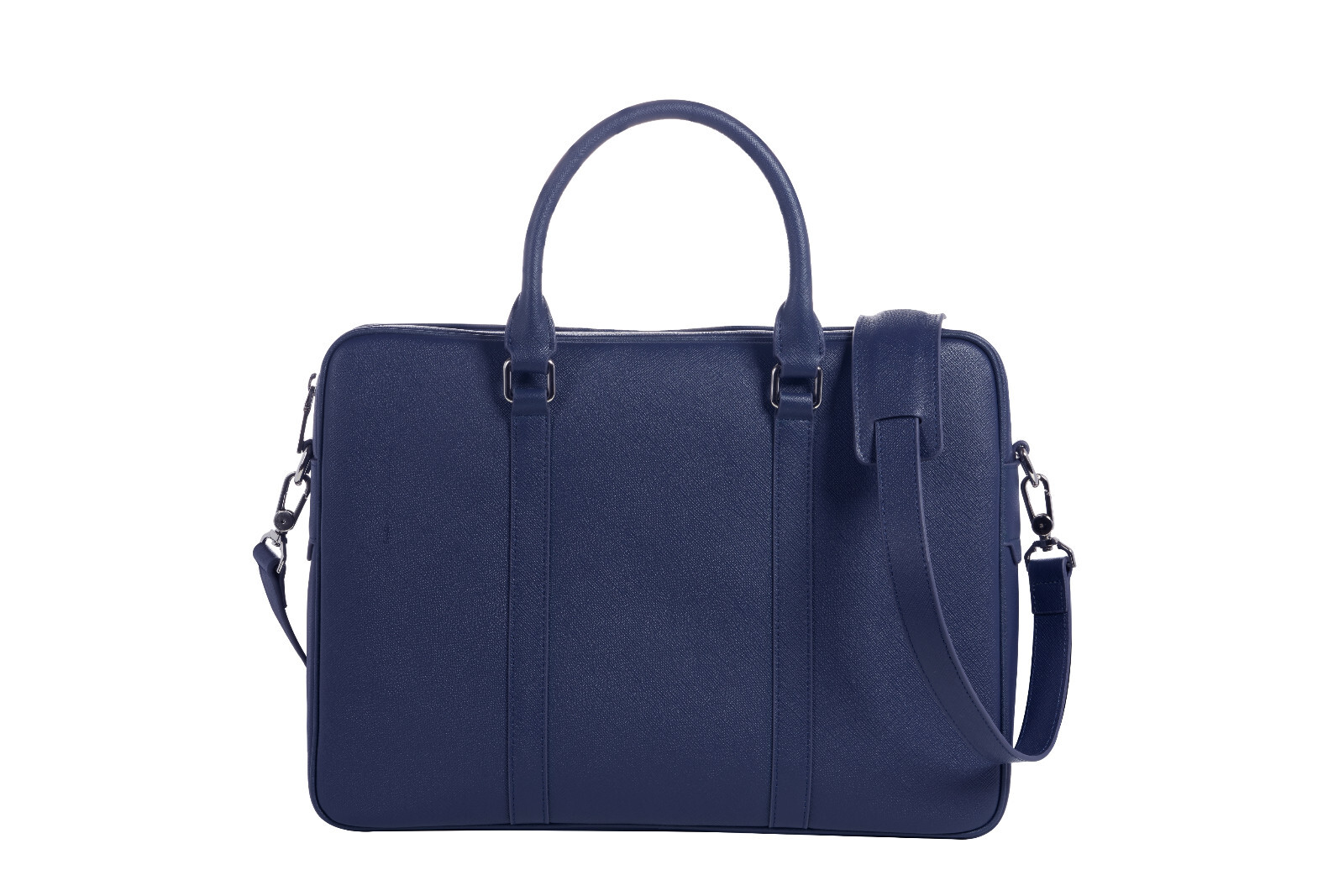 leather briefcase mens – navy blue