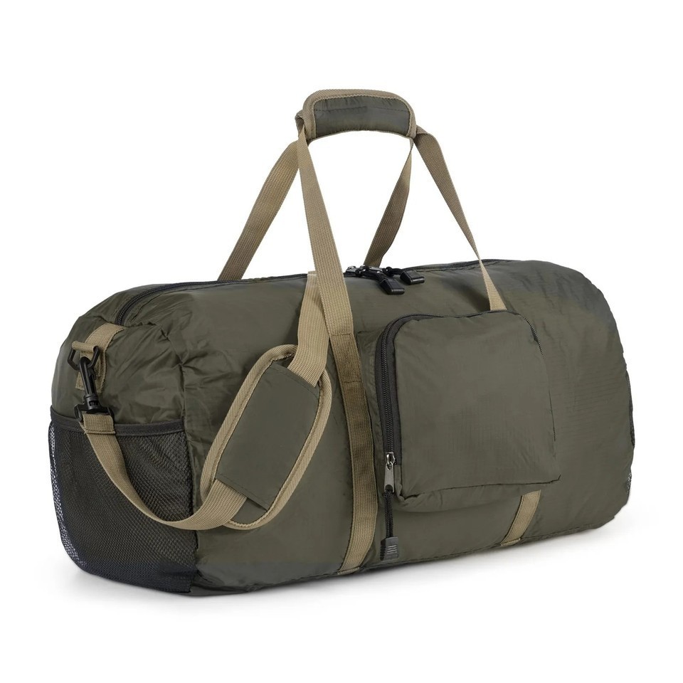 GO PAC 35L NIGHT FOREST GREEN RIPSTOP WEEKENDER DUFFLE SHOULDER BAG CARRY-ON $48