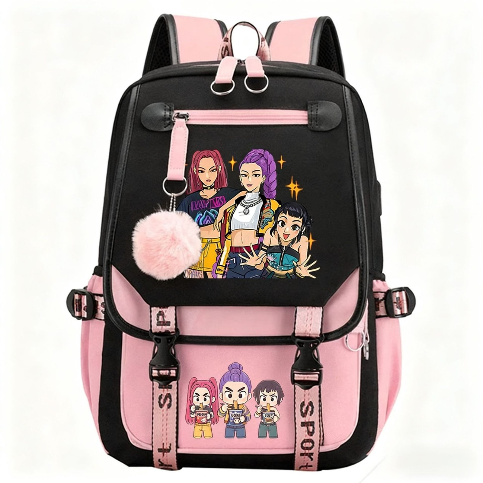 Kawaii Anime Cartoon Character Backpack School Bag Teen Girls Boys Cute Daypack