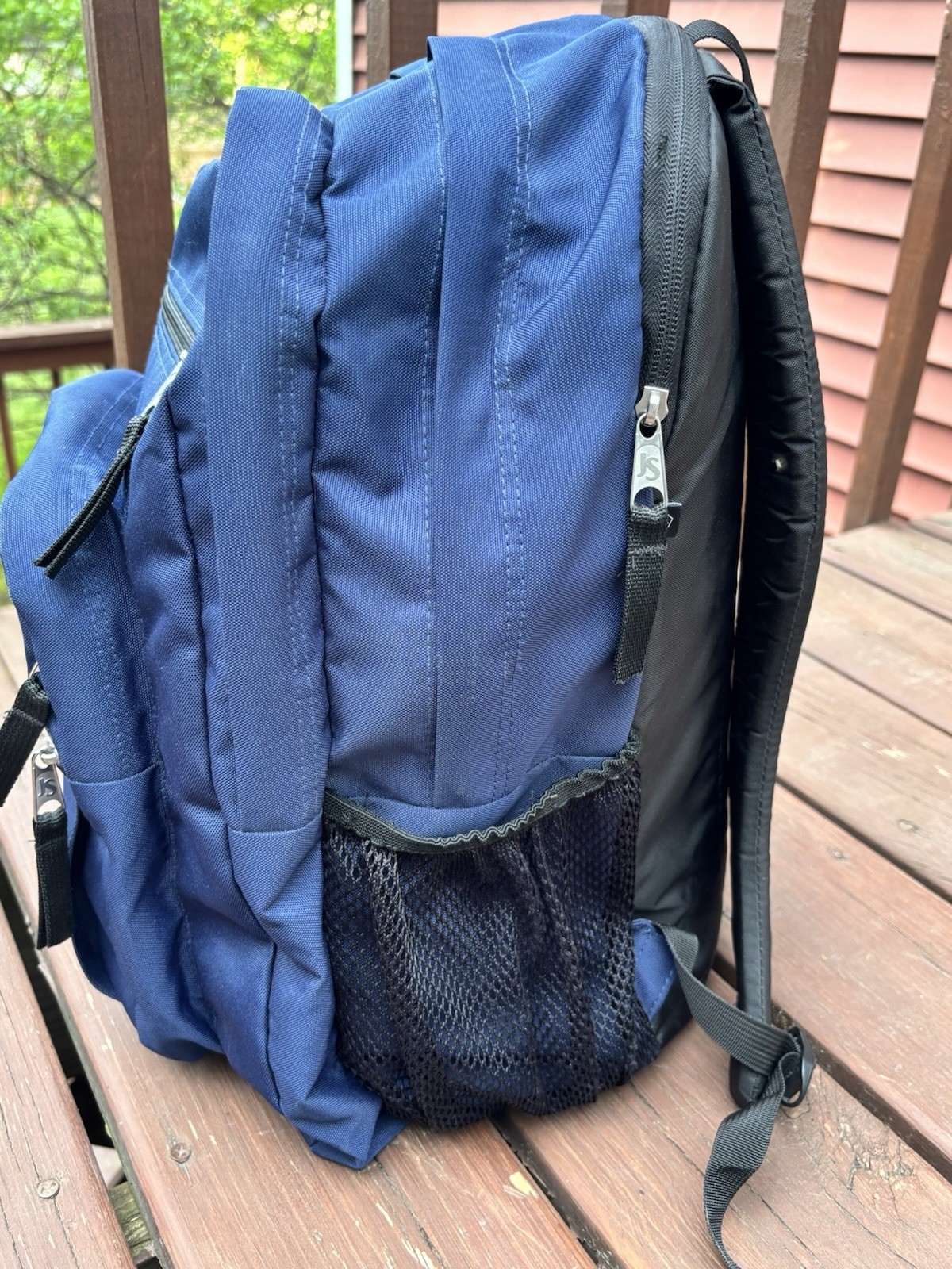 JanSport Big Student Backpack JS0A47JK Navy-5 Pockets- 17.3”x13”