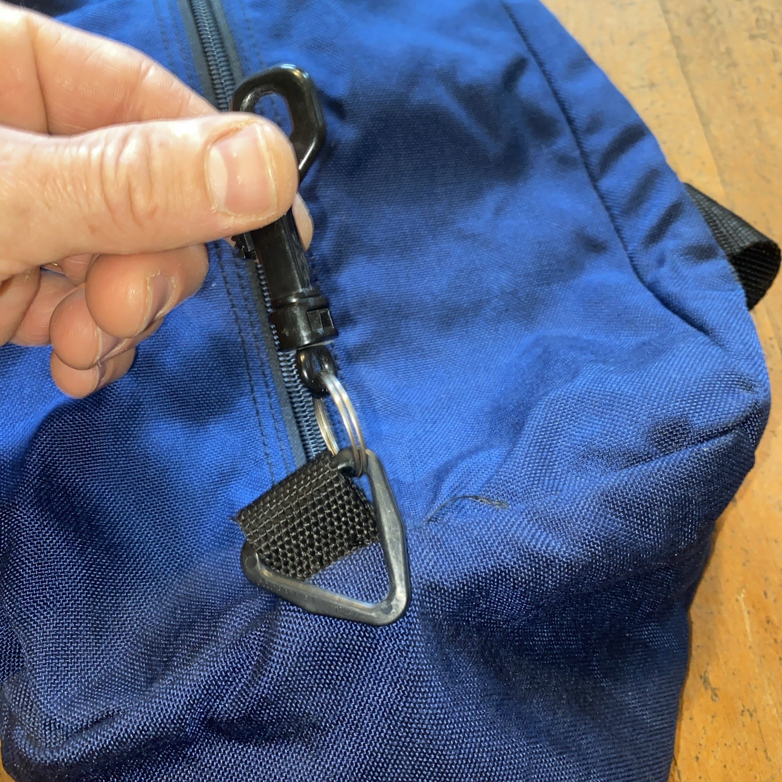 USA Made Medium Duffle Bag Blue Travel Gym Canvas Made In USA