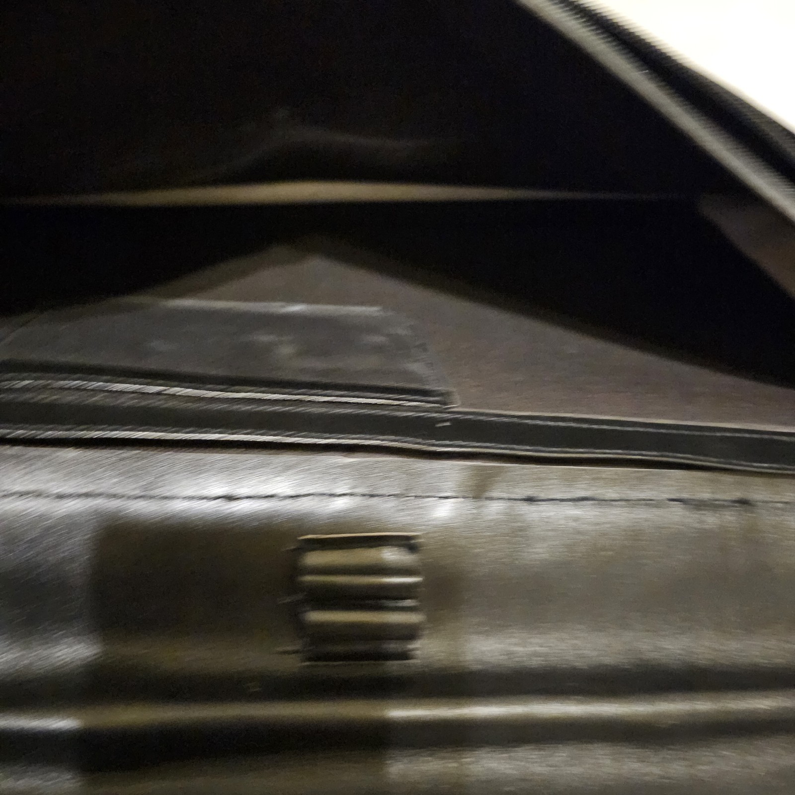 Vintage Hau’s Black Leather Attache Bag Briefcase 5 Pockets Key Incl 15.5x11in