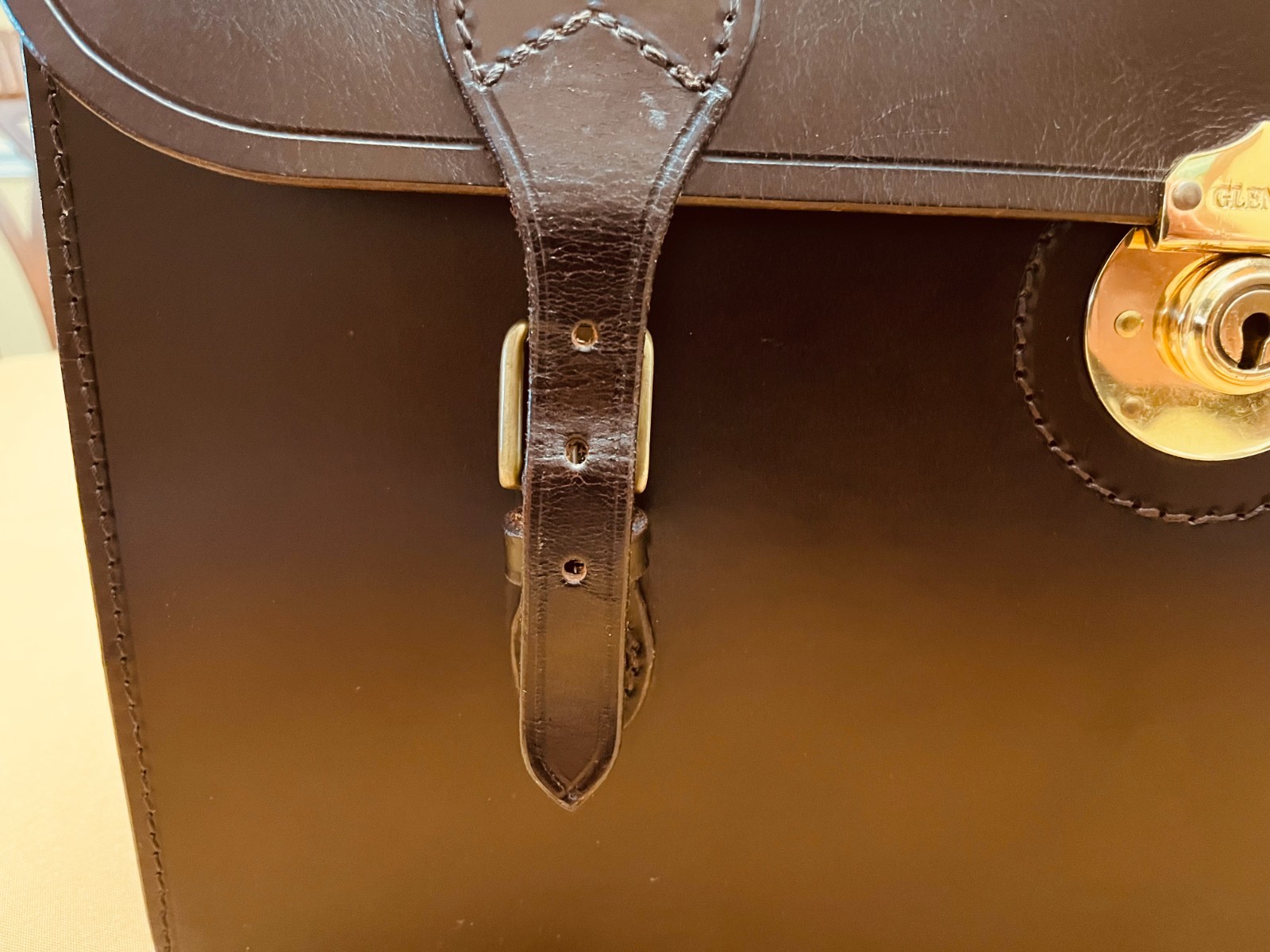 GLENROYAL Dark Brown Bridle Leather Briefcase / Portfolio / Satchel – SCOTLAND