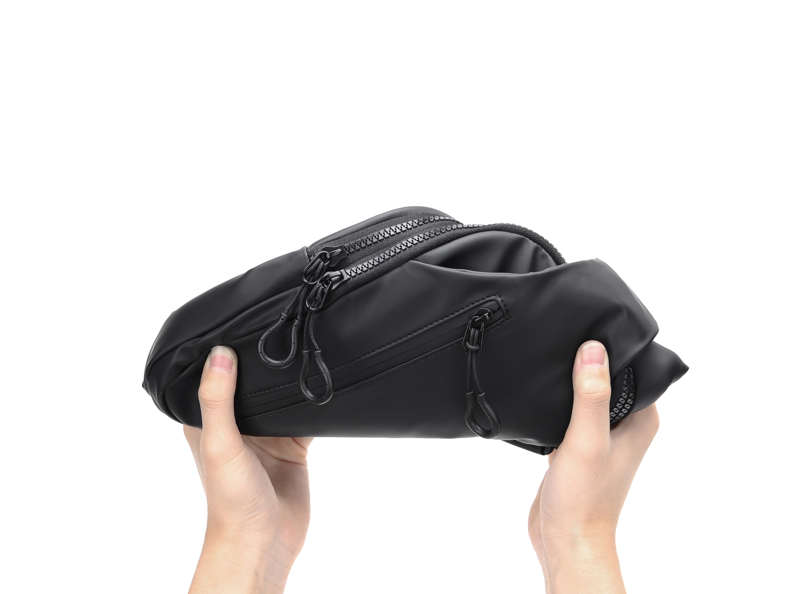 Men’s Sling Backpack Waterproof Anti-theft Shoulder Crossbody Bag Chest USB Port