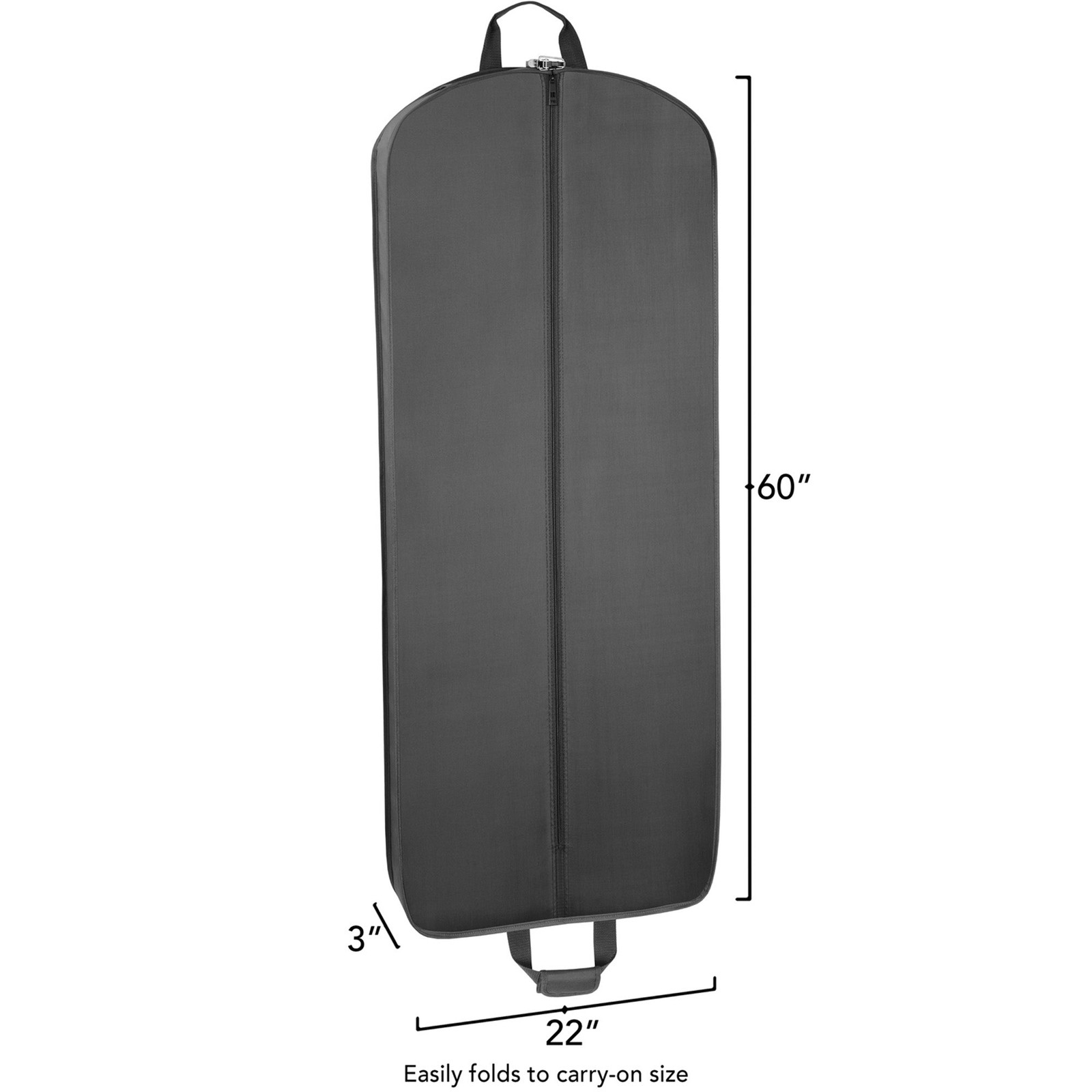 WallyBags 60″ Deluxe Travel Garment Bag ( Black , 60-Inch ) Black 60 Inch U7