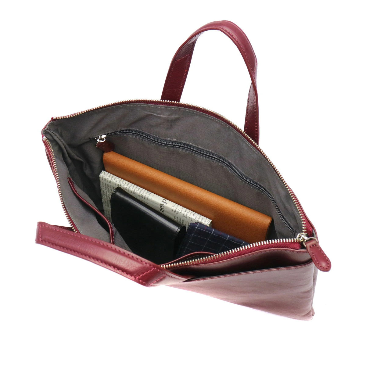 Ultima Tokyo Briefcase 2way business bagslim genuine leather 77825 red only