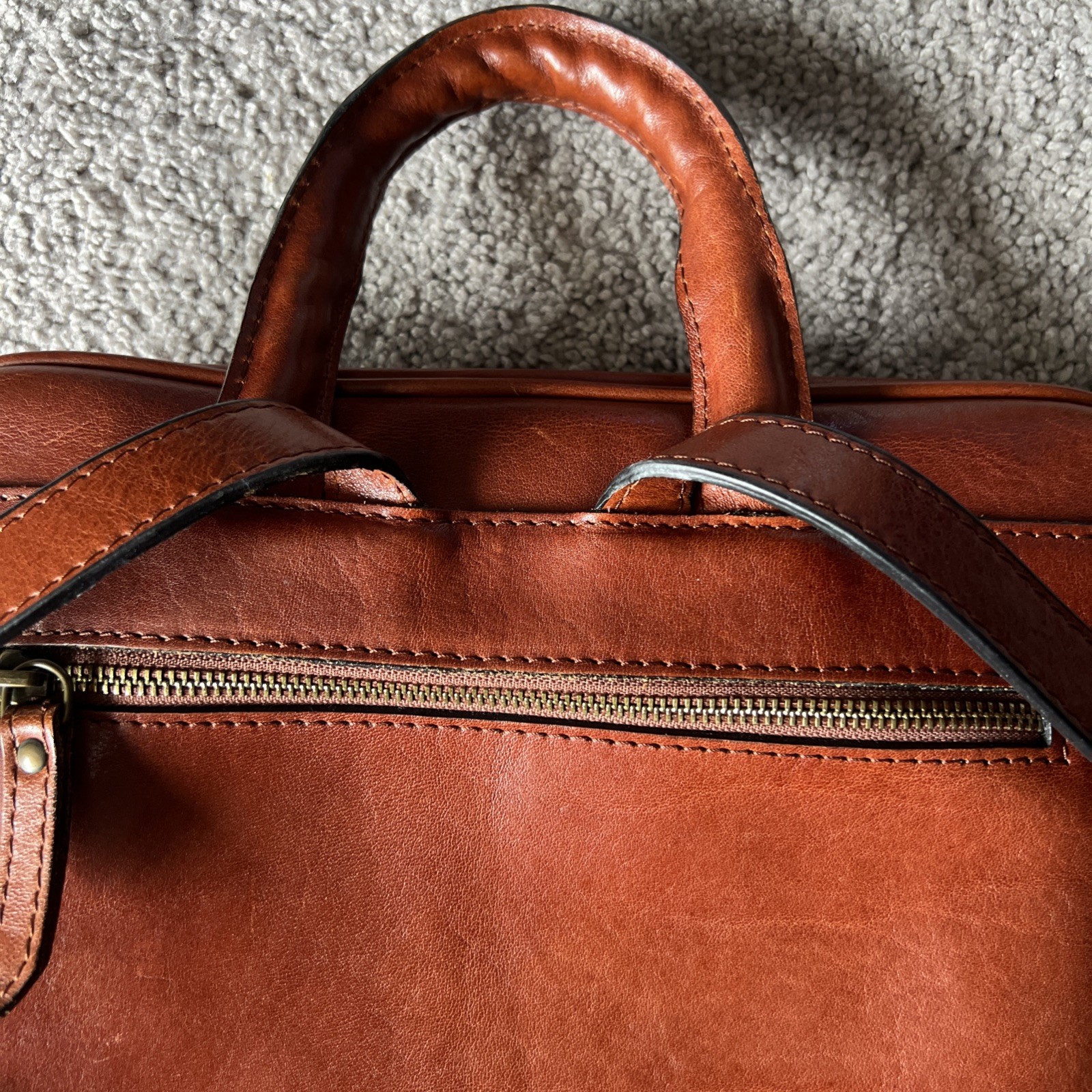 Italian Florence Handmade High Q Genuine Leather Unisex Backpack Made In Italy