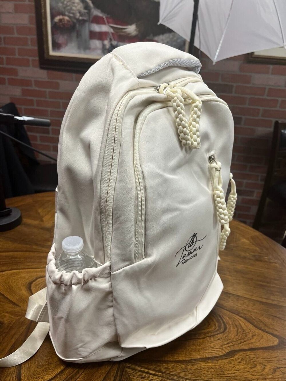 Backpack for Men and Women Basic Laptop Casual Shoulder – White – NIB
