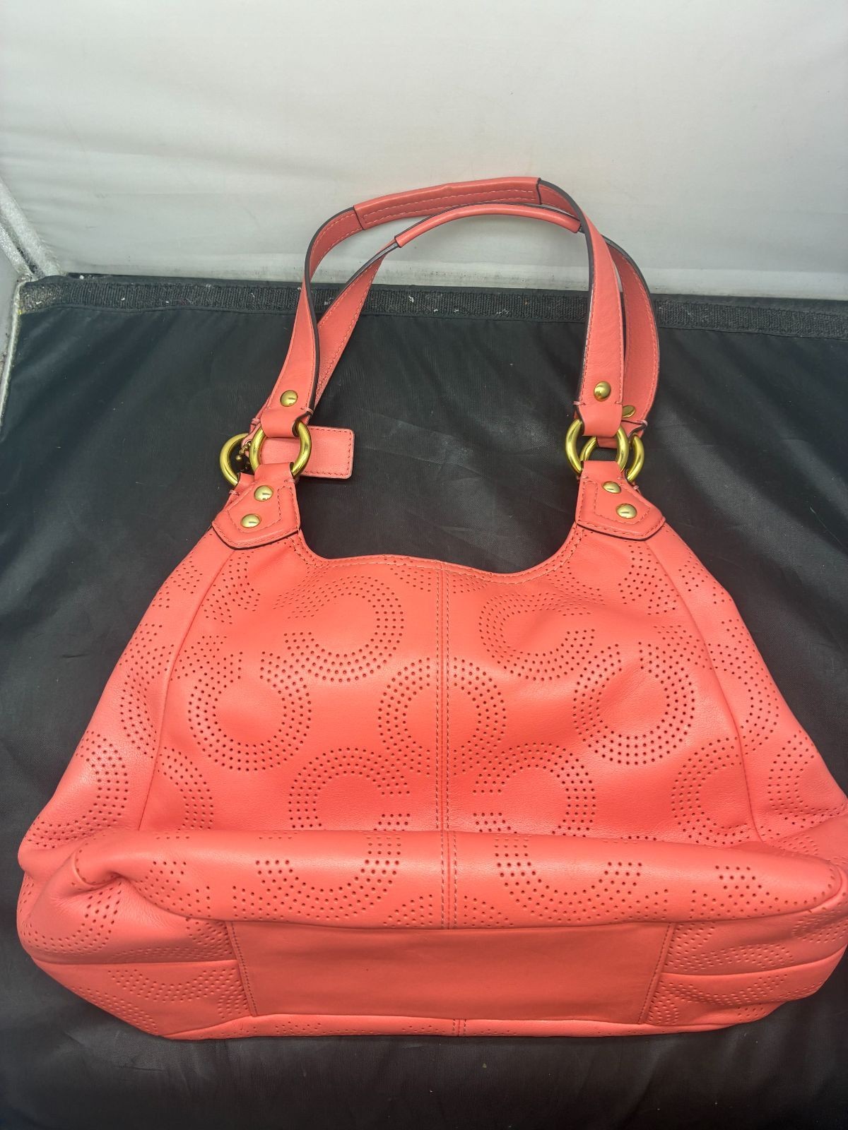 Coach Tote Bag AB Rank F23602 Leather 32cm x 20cm x 12cm Used