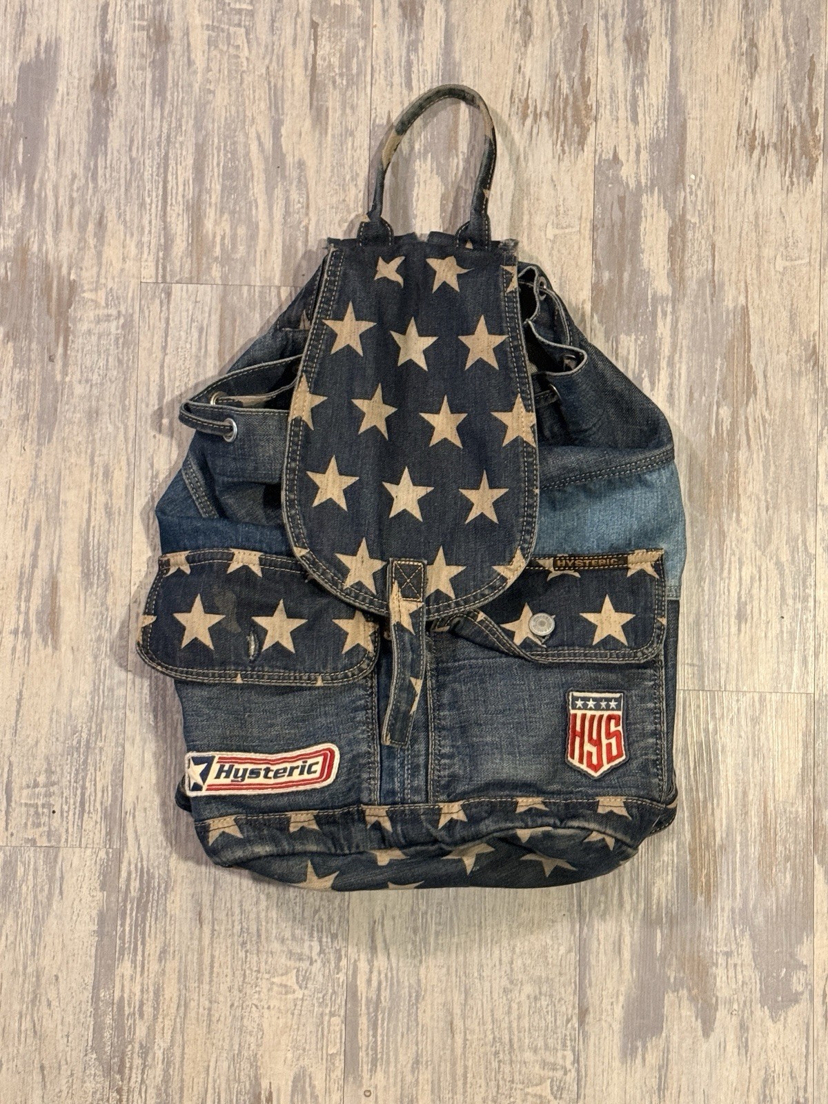 Hysteric Glamour Star Spangled Pattern Denim Backpack 90s Vintage HYS from japan