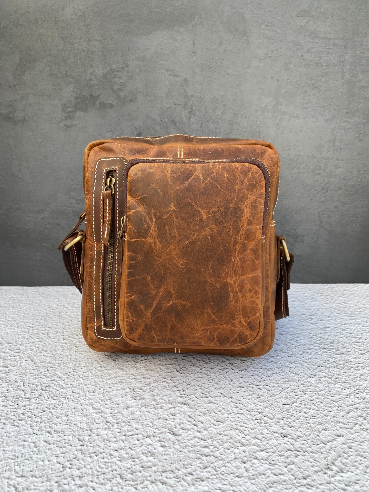 Crossbody Sling Bag Buffalo Leather Handbags Satchel Messenger Bags 10 In Small