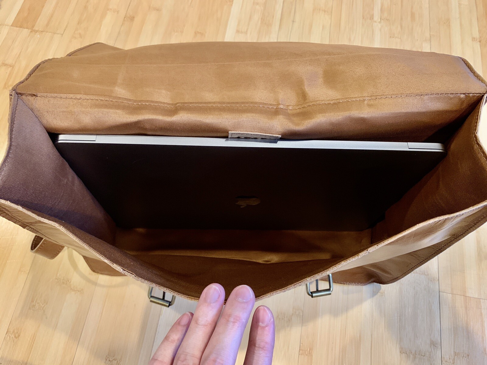 ASOS Leather Messenger Bag | Fit 16” MacBook Pro