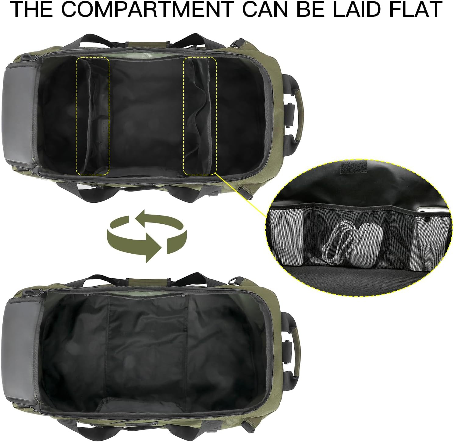 100L Extra Large Travel Duffle Bag Backpack for Men, 3 in 1 Sports