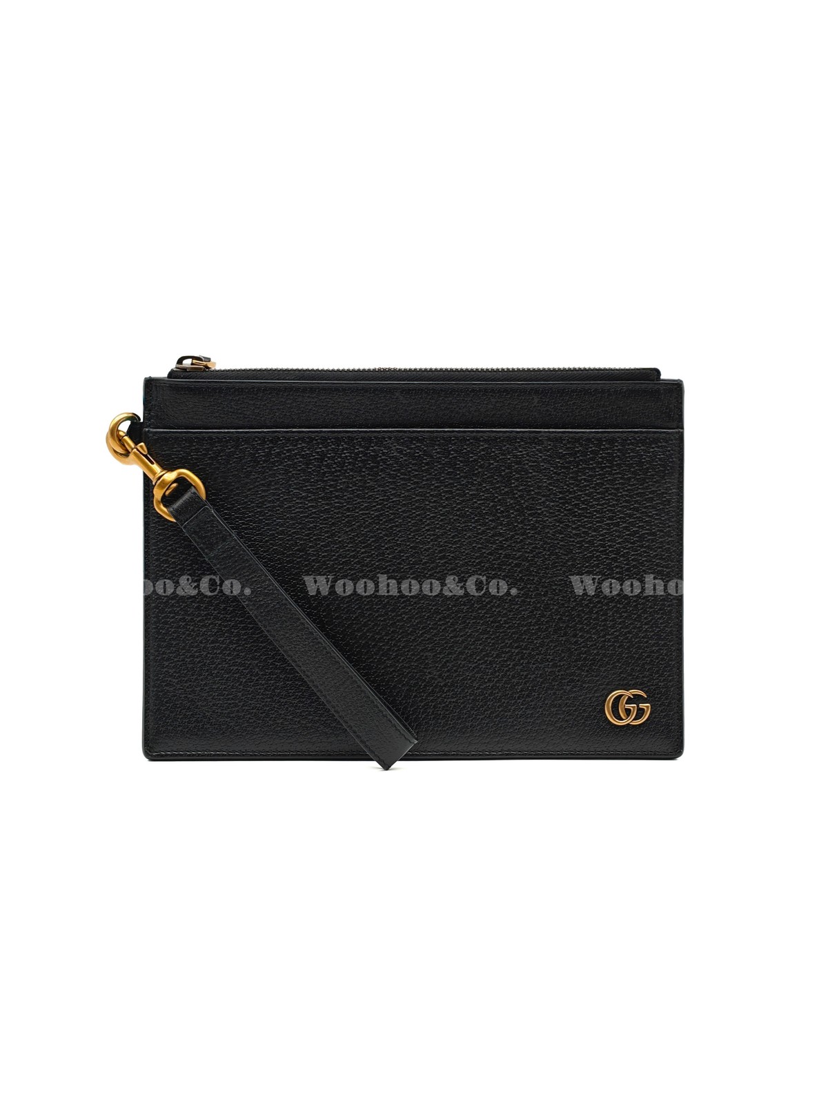 GUCCI GG Marmont Gold Logo Grain Leather Handbag For Men 9.4×6.8 in