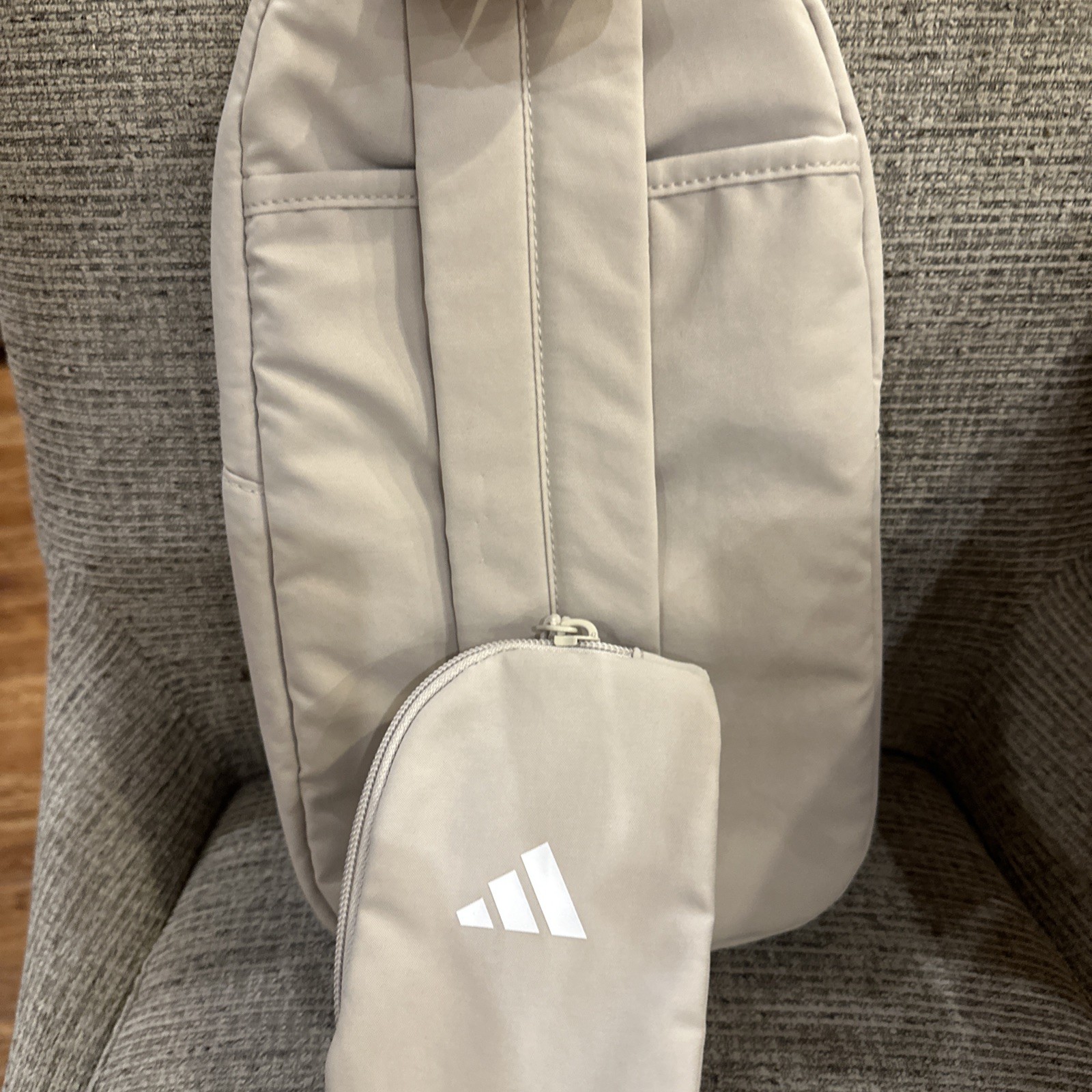 Adidas UNISEX Essentials Sling Crossbody Biege w/Cell Phone Pocket NWOTFree Ship