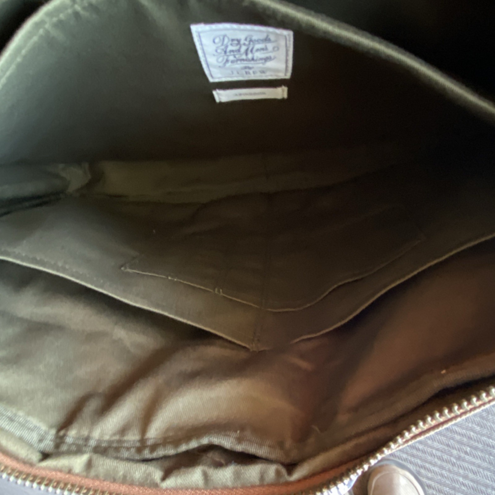 J.CREW Men’s Brown Zip Briefcase/Document Case w/ Inner & Outer Pockets