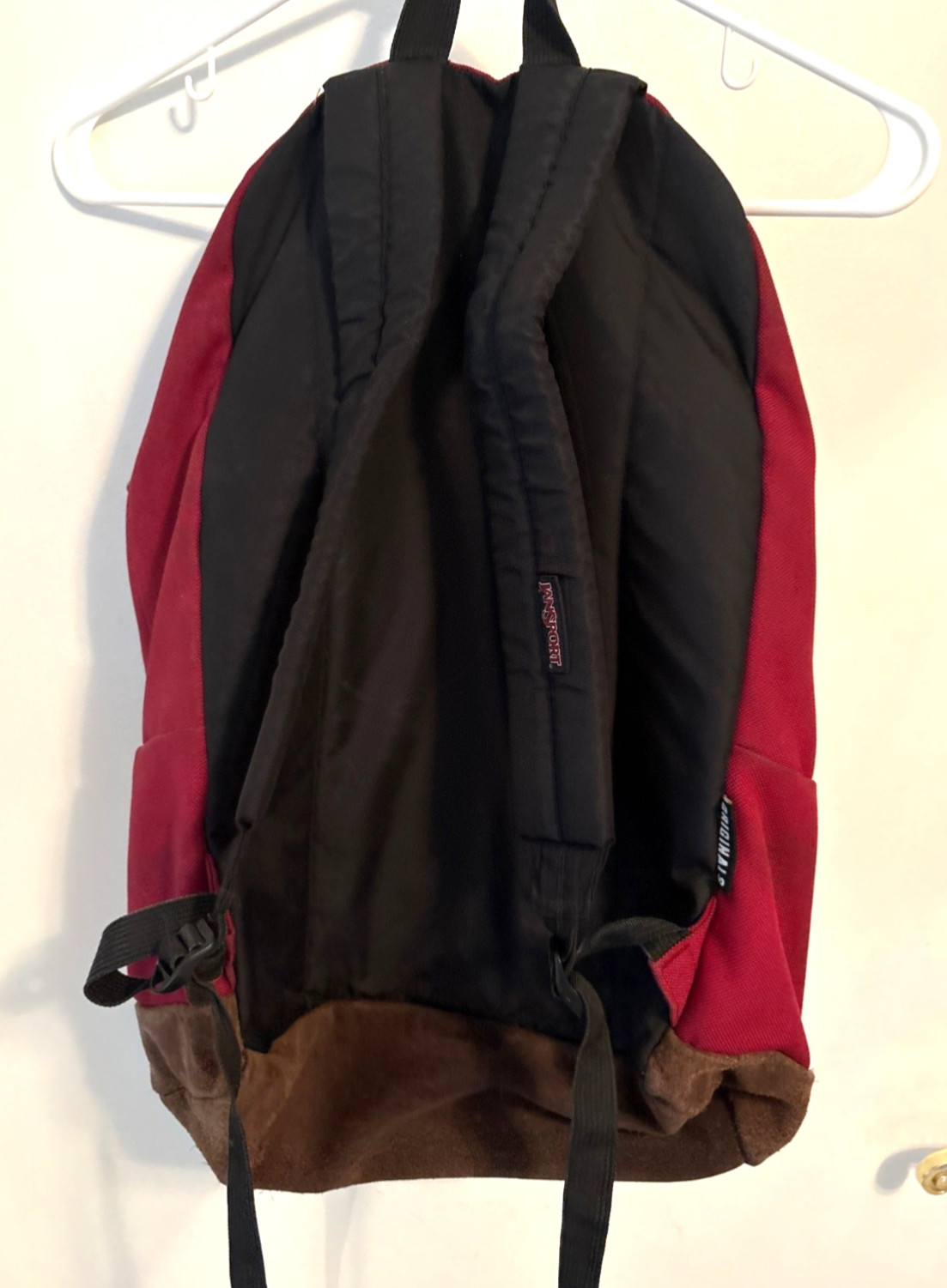 JanSport Right Pack Backpack with Suede Bottom in Burgundy