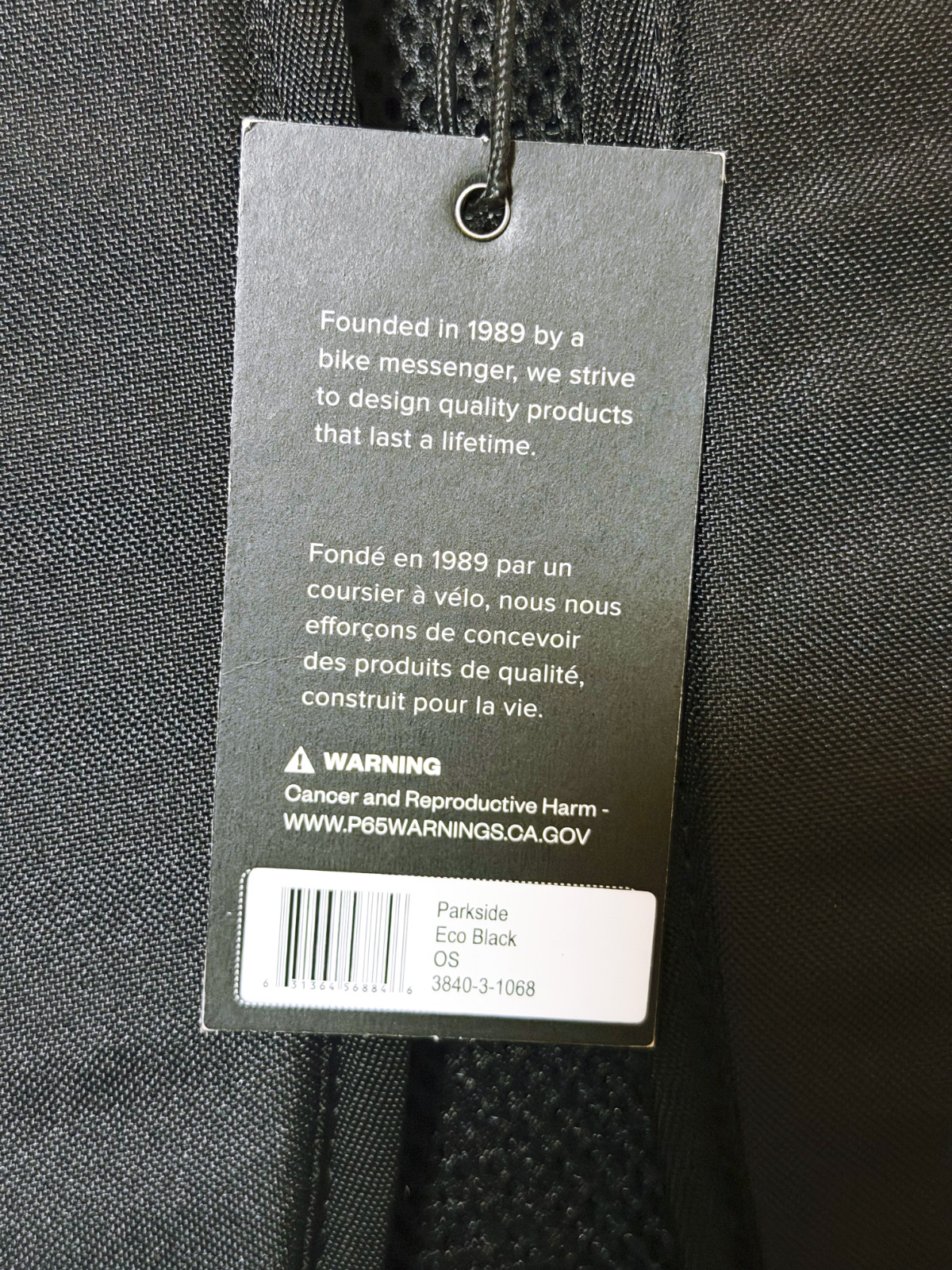 NWT Timbuk2 Parkside Backpack in Eco Black – New With Tags