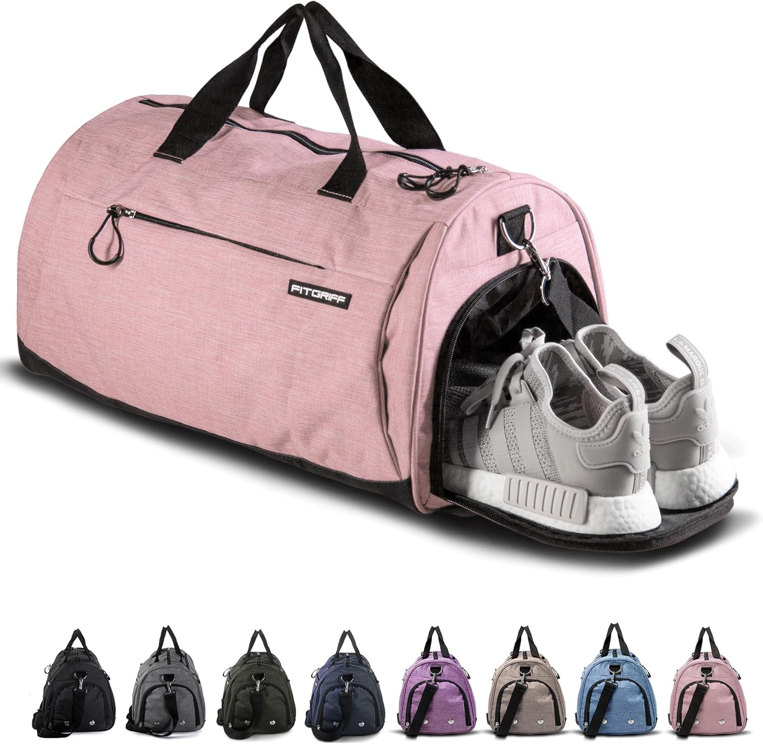 Gym Bag with Shoe & Wet Compartment for Travel, Sports & Fitness