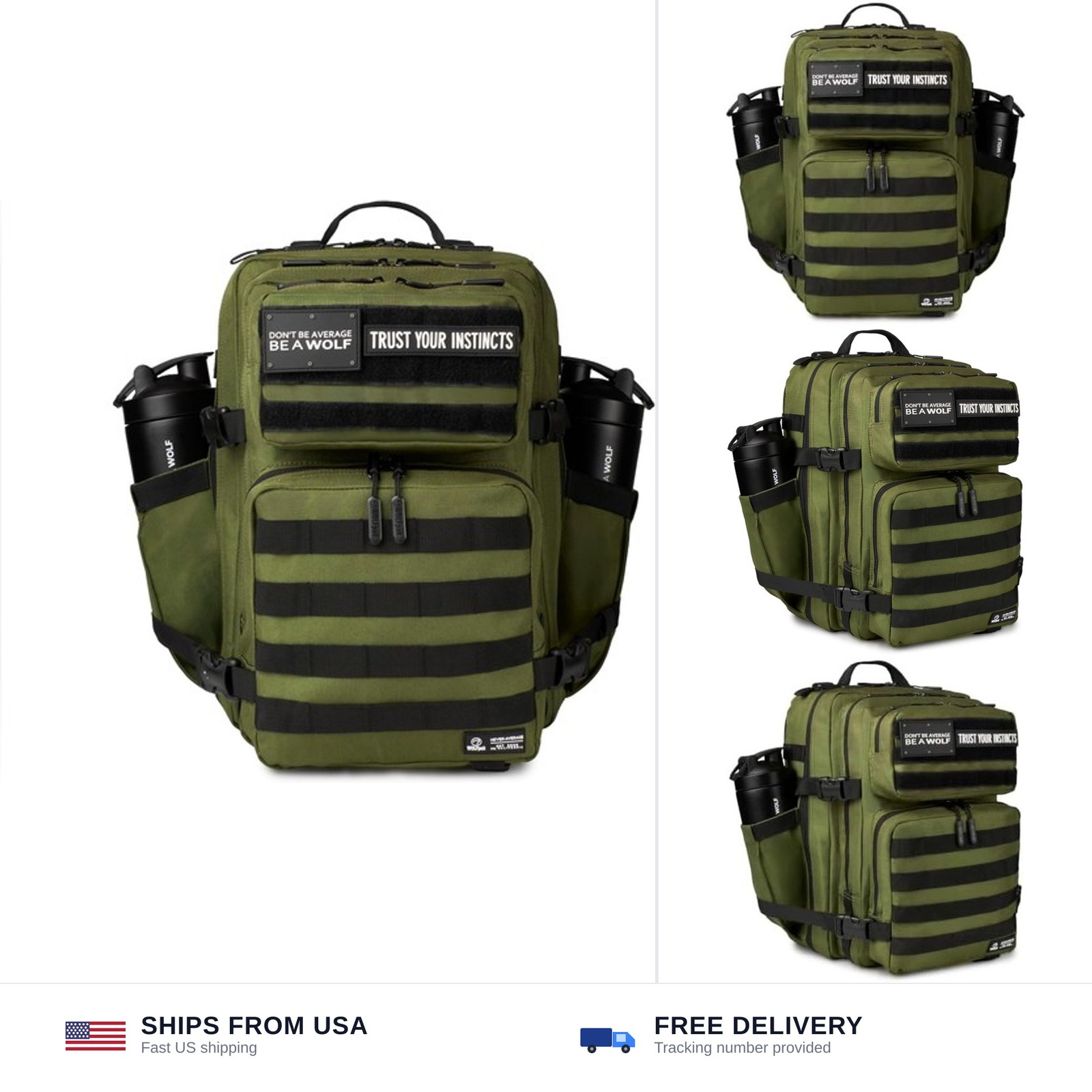 WOLFpak 35L Athletic Gym Backpack – Durable 1000D Waterproof Oxford Material …