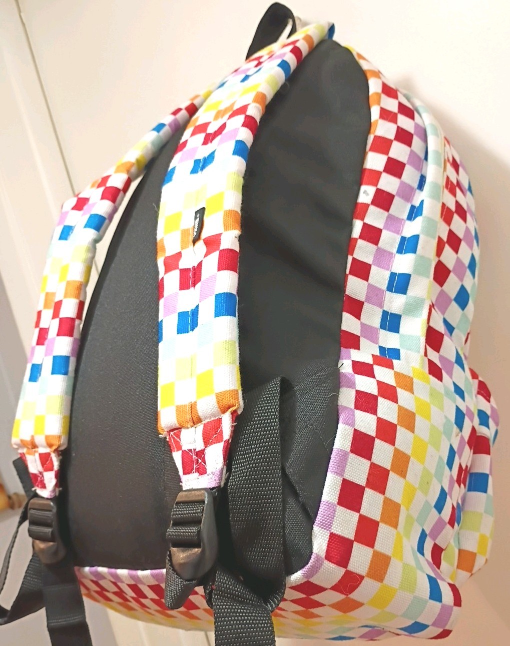 VANS Old School III Multicolor Checkered Backpack Bookbag 2018 Preloved 1 Sz fit