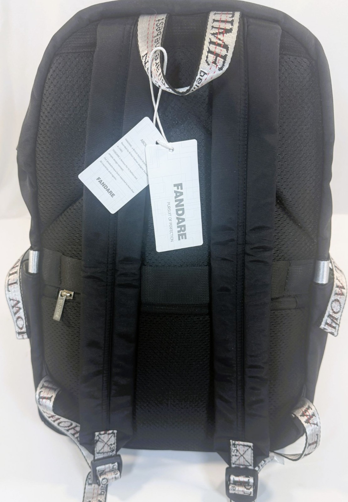 Black Backpack with Front Pocket and USB Headphone Port