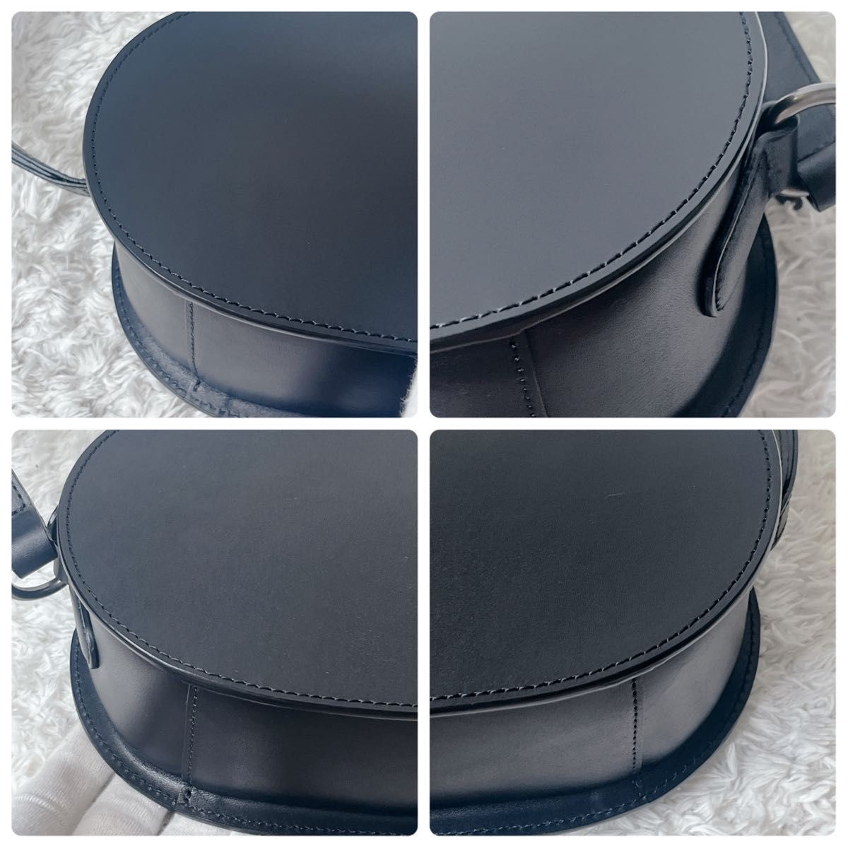 TSUCHIYA KABAN Black Nume Oval Shoulder Bag Adjustable Strap 600ml 15x28x8cm