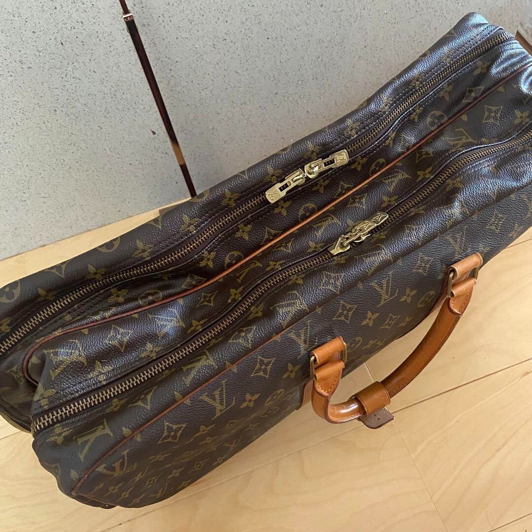 Authentic LOUIS VUITTON Sirius Monogram Double zipper soft suitcase Travel bag