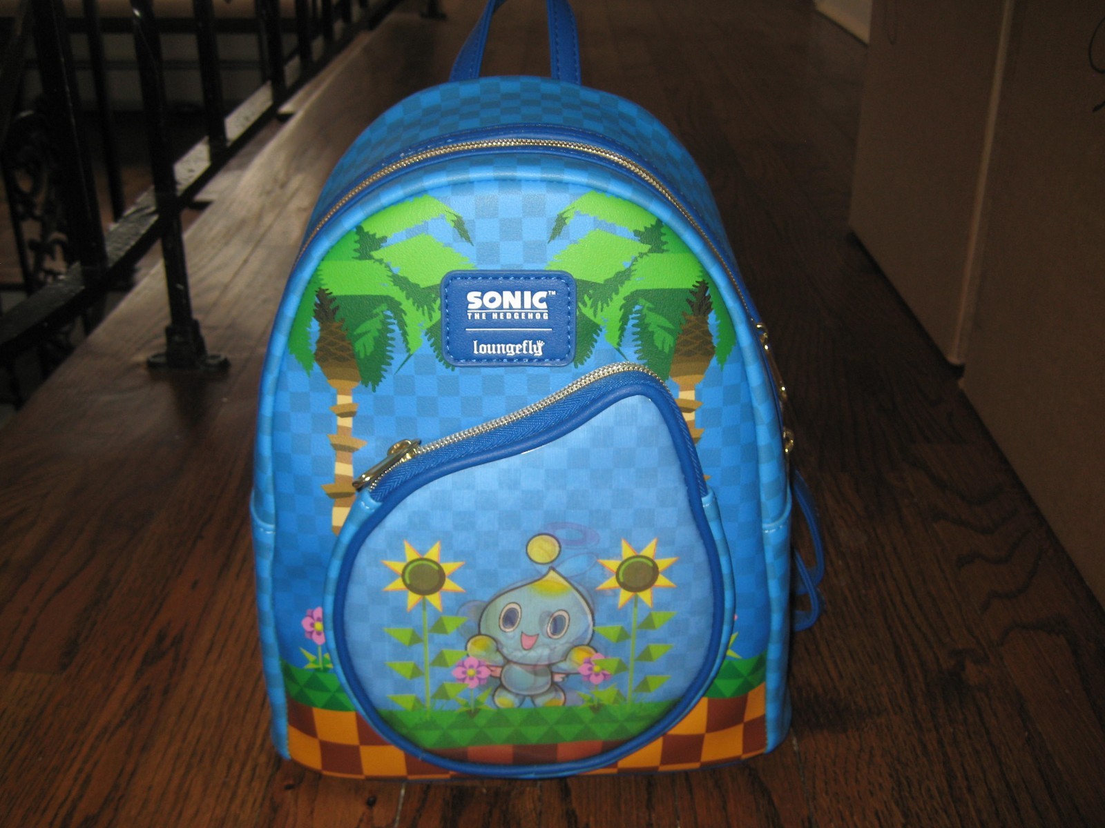 Loungefly Sonic the Hedgehog Chaos Garden Mini Backpack + Lenticular Zip Around