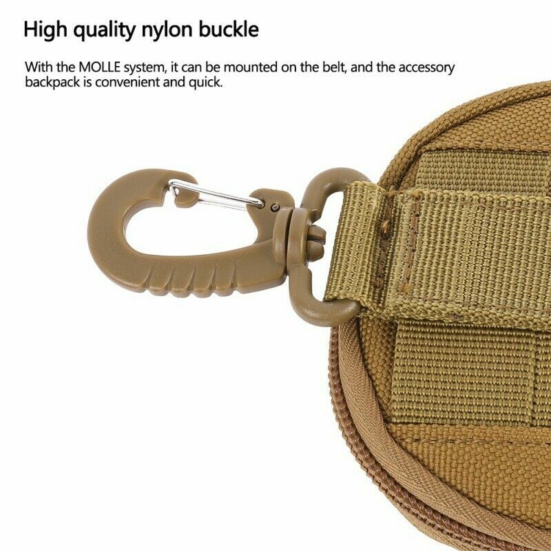 Tactical MOLLE Pouch EDC Gear Bag Small Purse Outdoor Utility Waist Belt Pouches