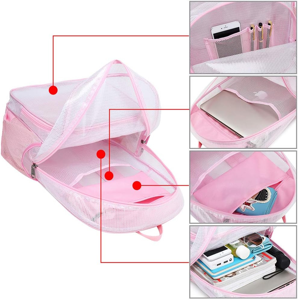 Basic Clear Backpack, Thick Odor Cold Resistant PVC Transparent Bookbag, 17 Inch