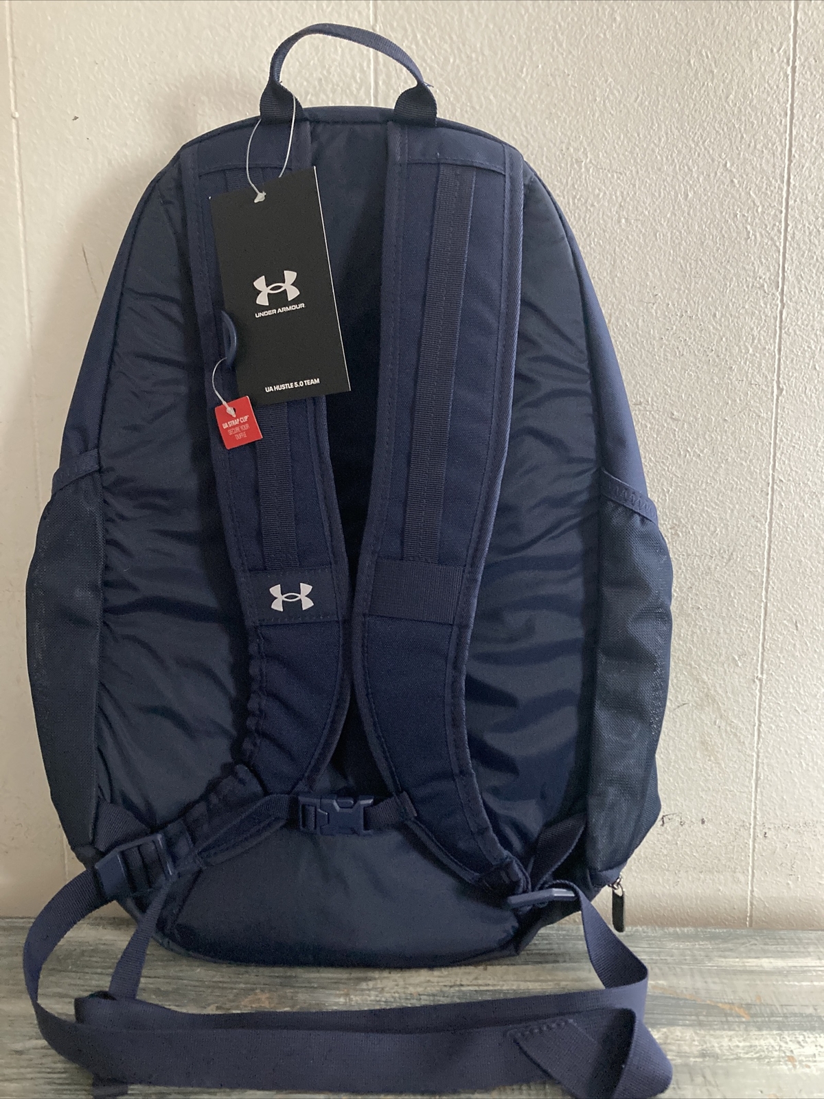 Under Armour Storm UA Hustle 5.0 Team Backpack Laptop School Bag – Navy Blue
