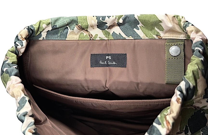 PS Paul Smith Canvas Backpack Khaki Green Abstract Camouflage print New $398