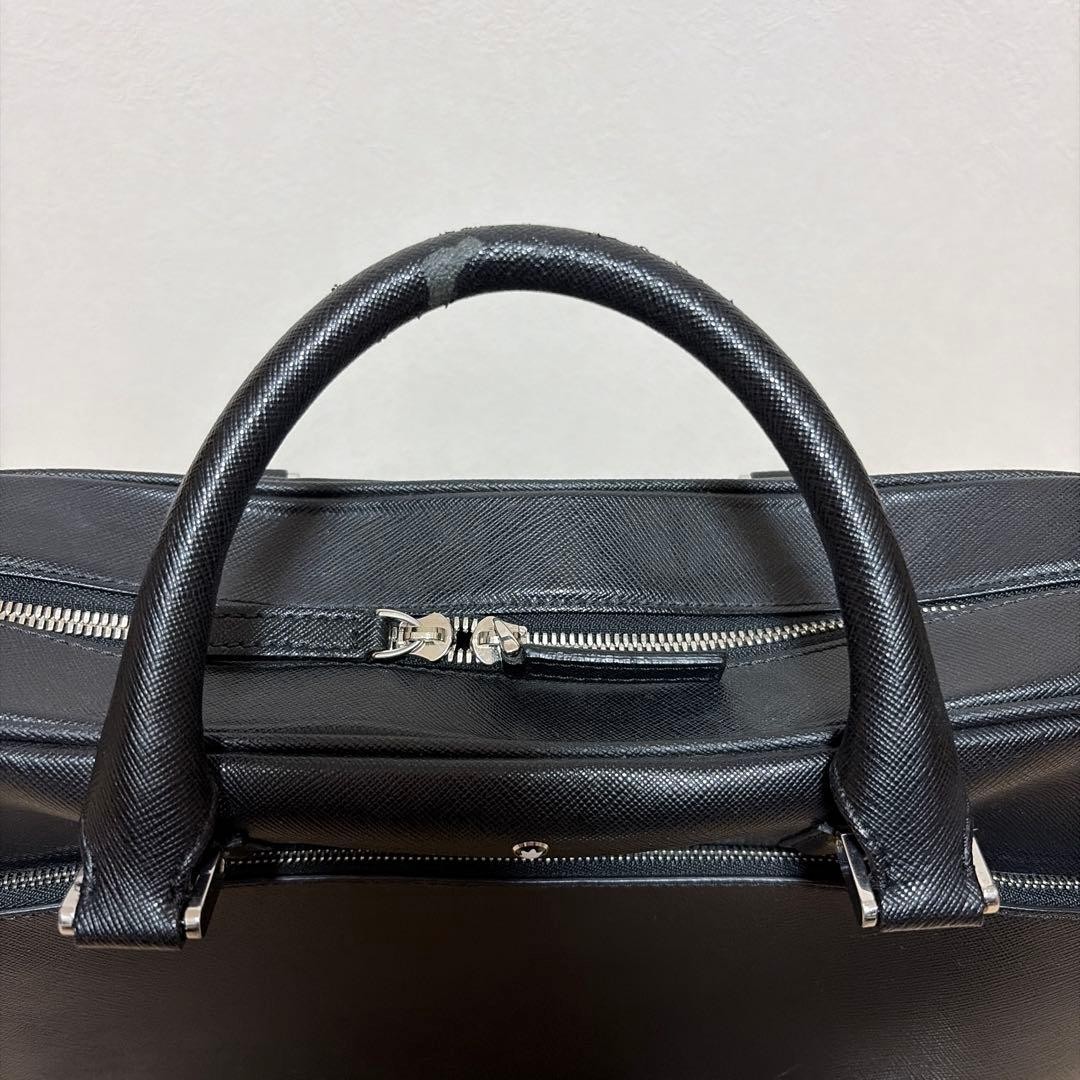 Montblanc Briefcase Business Bag 37cm 27cm 9cm Black Leather Professional